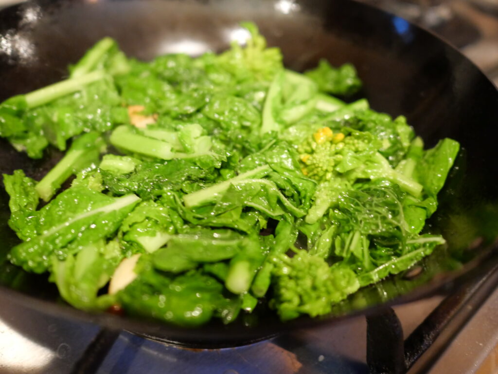 【簡単レシピ】菜の花のペペロンチーノ　作り方