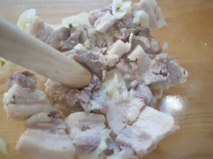 簡単レシピ 豚バラ肉のリエットの作り方 豚バラ肉 肉を潰す