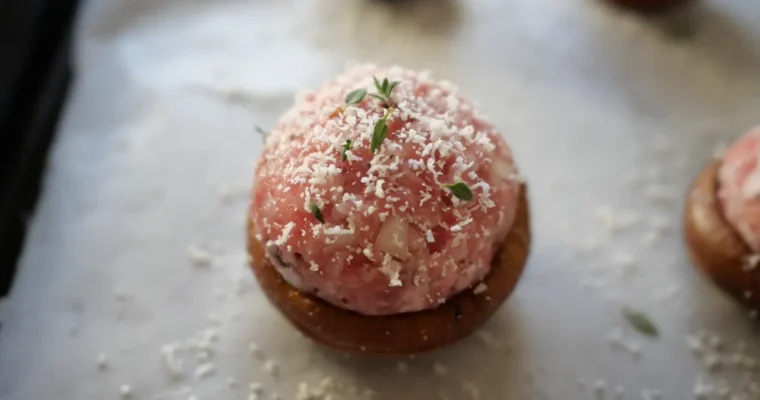 【簡単レシピ】まるごとしいたけの肉詰め ハーブの香り広がるオーブン焼き