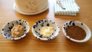 蒸し野菜に合う、三種の発酵ディップの作り方　レシピ　混ぜるだけ　完成